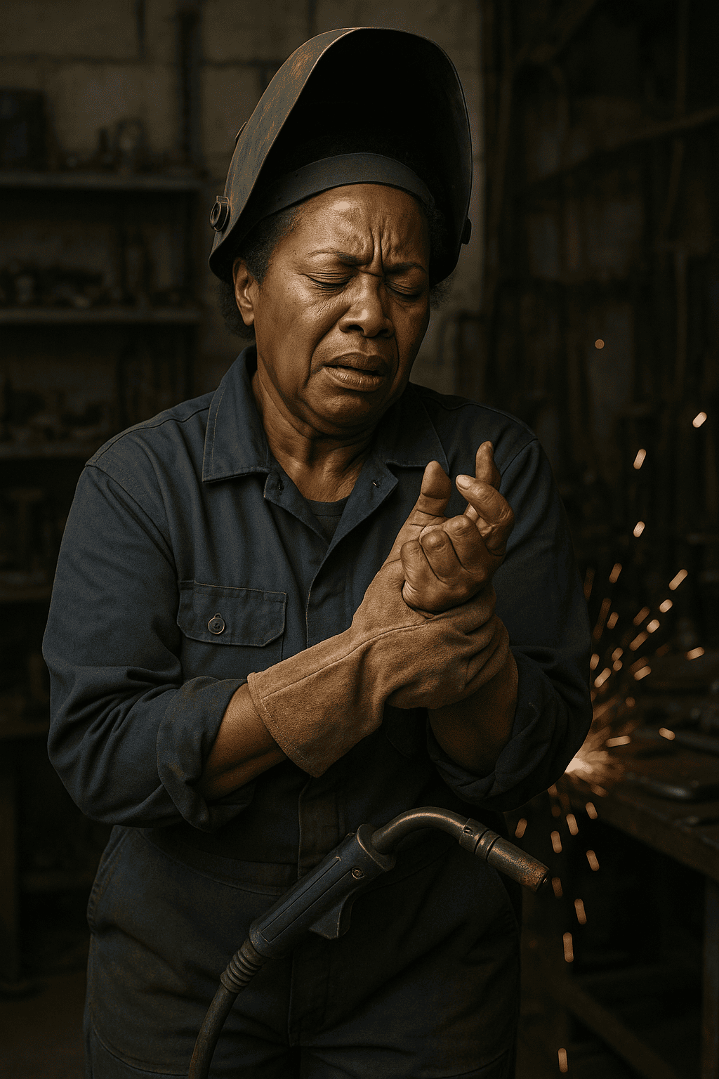 Paciente sentido dores durante o seu trabalho