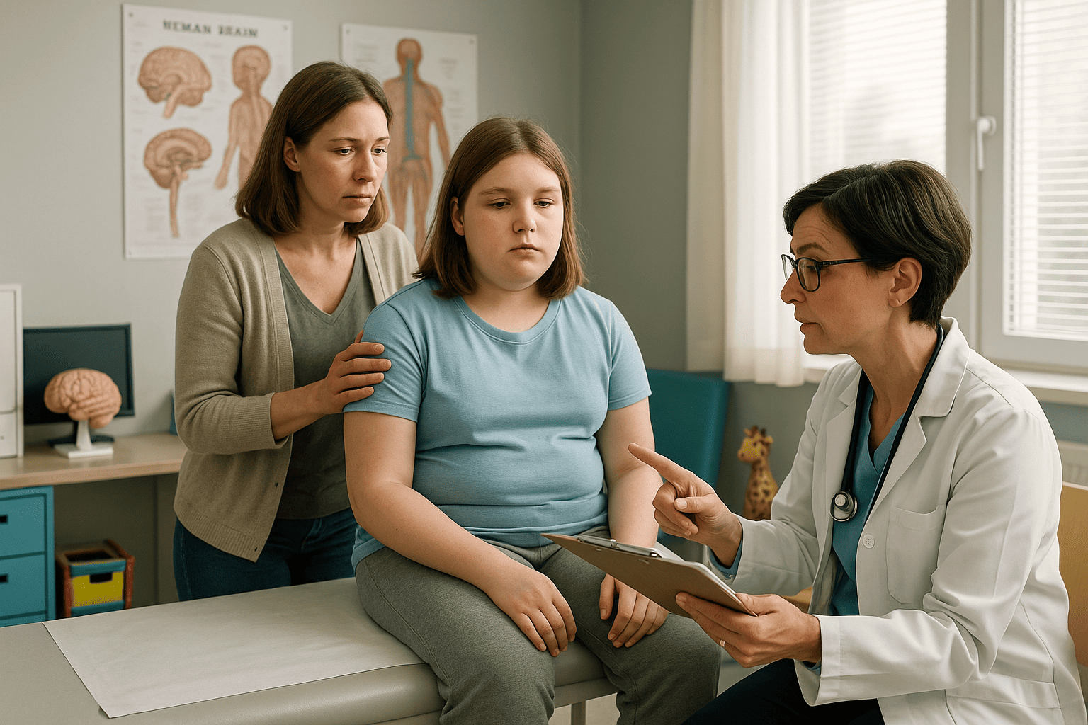 Paciente durante a consulta médica