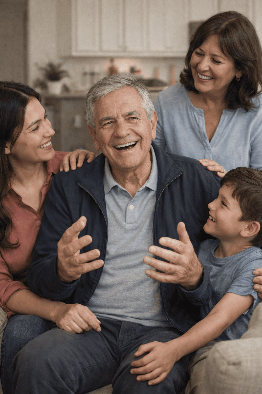 Caso Clínico: Cannabis medicinal para tratar tremor essencial em idoso 2 Paciente com tremor essencial em momento de alegria com seus familiares
